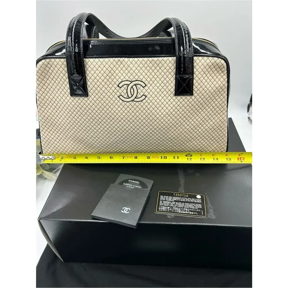 Women's Chanel vintage quilted CC bowling bag made in Italy NWT